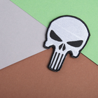 Шеврон нашивка на липучці Череп Punisher 6,5х9 см - зображення 3