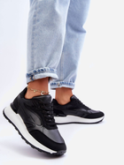 Sneakersy damskie na wysokiej platformie do kostki Henley 40 Czarny/Biały (5905677658163) - obraz 6