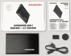 Obudowa zewnętrzna Axagon na dysk SSD/HDD 2,5" USB-C 3.2 Gen 1 — SATA 6G Czarny (EE25-A6C) - obraz 8