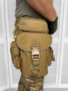 Тактическая сумка на бедро военная сумка на ногу койот песочная - изображение 3