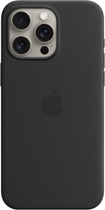 Панель Apple MagSafe Silicone Case для Apple iPhone 15 Pro Max Black (MT1M3) - зображення 1