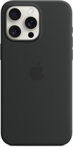 Панель Apple MagSafe Silicone Case для Apple iPhone 15 Pro Max Black (MT1M3) - зображення 3