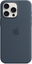 Панель Apple MagSafe Silicone Case для Apple iPhone 15 Pro Max Storm Blue (MT1P3) - зображення 3