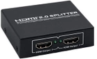 Aktywny rozdzielacz Qoltec Splitter HDMI 2.0 1x2 (5901878523323) - obraz 1
