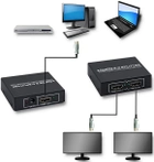 Активний розподільник Qoltec Splitter HDMI 2.0 1x2 (5901878523323) - зображення 7