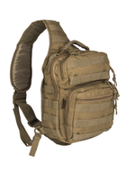 Рюкзак однолямочный военный военный Mil-Tec 9 л Койот ONE STRAP ASSAULT PACK SM COYOTE (14059105-9) - изображение 1