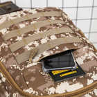 Рюкзак тактический Armory PUBG-battlegrounds армейский походный 30л, мужской для ЗСУ Brown Pixel + Мужские кварцевые часы SwissArmy - изображение 8