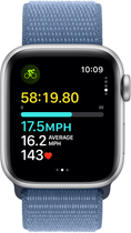 Smartwatch Apple Watch SE (2023) GPS 40mm Silver Aluminium Case with Winter Blue Sport Loop (MRE33) - obraz 6