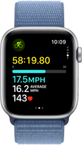Smartwatch Apple Watch SE (2023) GPS 44mm Silver Aluminium Case with Winter Blue Sport Loop (MREF3) - obraz 6