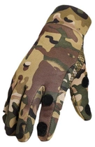 Зимние военные тактические перчатки мультикам на флисе с тачскрином для телефона WinterWin - изображение 1