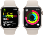 Smartwatch Apple Watch Series 9 GPS 45mm Starlight Aluminium Case with Starlight Sport Band - M/L (MR973) - obraz 8