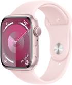 Smartwatch Apple Watch Series 9 GPS 45mm Pink Aluminium Case with Pink Sport Band - S/M (MR9G3) - obraz 1