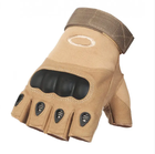 Тактичні рукавиці без пальців Combat L койот - изображение 1