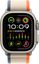 Smartwatch Apple Watch Ultra 2 GPS + Cellular 49mm Titanium Case with Orange/Beige Trail Loop - S/M (MRF13) - obraz 2