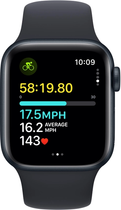 Smartwatch Apple Watch SE (2023) GPS + Cellular 44mm Midnight Aluminium Case with Midnight Sport Band - S/M (MRH53) - obraz 6