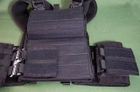 Плитоноска Кіраса з системою швидкого скидання та боковими кишенями кордура чорна ОЛ-3 1052 - зображення 7