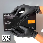 Перчатки нитриловые Nitrylex Black размер XS черные 100 шт