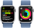 Smartwatch Apple Watch Series 9 GPS + Cellular 41mm Silver Aluminium Case with Winter Blue Sport Loop (MRHX3) - obraz 8