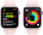 Smartwatch Apple Watch Series 9 GPS + Cellular 45mm Pink Aluminium Case with Light Pink Sport Band - M/L (MRML3) - obraz 8