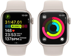 Smartwatch Apple Watch Series 9 GPS + Cellular 41mm Starlight Aluminium Case with Starlight Sport Band - S/M (MRHN3) - obraz 8