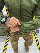 Тактическая флисовая кофта с капюшоном хаки размер M - изображение 4
