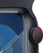 Smartwatch Apple Watch Series 9 GPS + Cellular 45mm Midnight Aluminium Case with Midnight Sport Band - S/M (MRMC3) - obraz 3