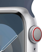 Смарт-годинник Apple Watch Series 9 GPS + Cellular 45mm Silver Aluminium Case with Storm Blue Sport Band - S/M (MRMG3) - зображення 3