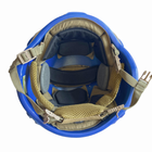 Каска шлем для военных журналистов кевларовая Производство Украина ОБЕРІГ F2(синий)клас 1 ДСТУ NIJ IIIa - изображение 7