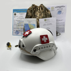 Каска шолом кевларова для медичних служб тактична виробництво Україна ОБЕРІГ F2(білий)клас 1 ДСТУ NIJ IIIa - зображення 1