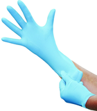 Нітрилові рукавички Medicom SafeTouch® Slim Blue без пудри Розмір S 100 шт (50 пар) - изображение 1