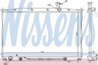 Радіатор HY SANTA FE(06-)2.0 i 16V(+)[OE 25310-2B000] Nissens (67505)