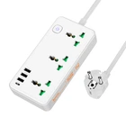 Подовжувач мережевий HOCO Storm 3-position socket AC7A 3USB/1Type-C 3.4A/17W white