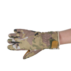 Тактические штурмовые зимние перчатки для ВСУ Softshell мультикам L - изображение 5