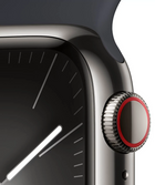 Смарт-годинник Apple Watch Series 9 GPS + Cellular 41mm Graphite Stainless Steel Case with Midnight Sport Band - M/L (MRJ93) - зображення 3