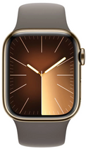 Смарт-годинник Apple Watch Series 9 GPS + Cellular 41mm Gold Stainless Steel Case with Clay Sport Band - M/L (MRJ63) - зображення 2