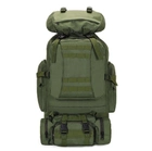 Большой тактический рюкзак 100л Tacal-A4 с дополнительным подсумком. Цвет Хаки. - изображение 4