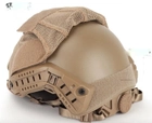 Тактический кавер (чехол) на шлем типа FAST сетка Tan - изображение 3
