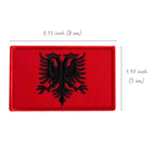 Набір шевронів 2 шт на липучці Прапор Албанії, вишитий патч нашивка 5х8 см - зображення 5