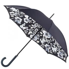 Женский зонт-трость полуавтомат Fulton Bloomsbury-2 L754 - Mono Floral (Цветы)