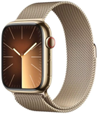 Смарт-годинник Apple Watch Series 9 GPS + Cellular 45mm Gold Stainless Steel Case with Gold Milanese Loop (MRMU3) - зображення 1