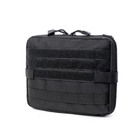 Тактический подсумок на рюкзак общего назначения горизонтальный Molle Черный - изображение 2