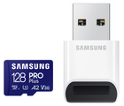 Karta pamięci Samsung Pro Plus SDXC 128GB Class 10 UHS-I U3 V30 + czytnik (MB-MD128SB/WW) - obraz 1