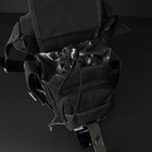 Тактична сумка на стегно SILVER KNIGHT Військова 28 х 27 см Нейлон Оксфорд 900D Чорний (TY-229) - зображення 4
