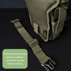 Тактична сумка на стегно SILVER KNIGHT Військова 28 х 27 см Нейлон Оксфорд 900D Оливковий (TY-229) - зображення 5