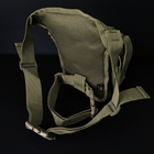 Тактична сумка на стегно SILVER KNIGHT Військова 28 х 27 см Нейлон Оксфорд 900D Оливковий (TY-229) - зображення 6