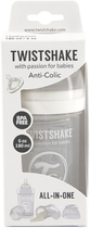 Butelka do karmienia antykolkowa Twistshake z silikonowym smoczkiem 180 ml biała (7350083120069) - obraz 6