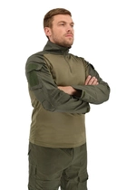 Рубашка тактическая c воротником-стойкой убакс Warrior Wear SA-18 Зеленая S - изображение 5