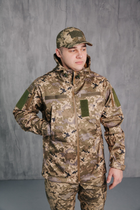 Водонепроницаемая Куртка Пиксель мужская тактическая Soft shell демисезонная (на молнии с капюшоном) L - изображение 5
