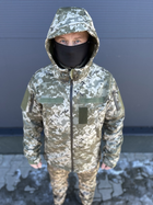 Водонепроницаемая Куртка пиксель мужская тактическая Soft shell демисезонная (на молнии с капюшоном) 2XL - изображение 6