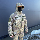 Водонепроницаемая Куртка Пиксель мужская тактическая Soft shell демисезонная (на молнии с капюшоном) 3XL - изображение 4